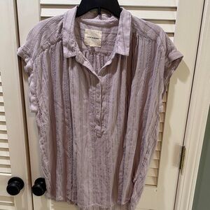 Lucky Brand Women's Light Purple Blouse